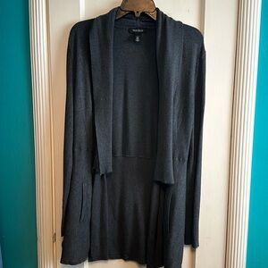 WHBM Open Asymmetrical Duster Sweater in Large